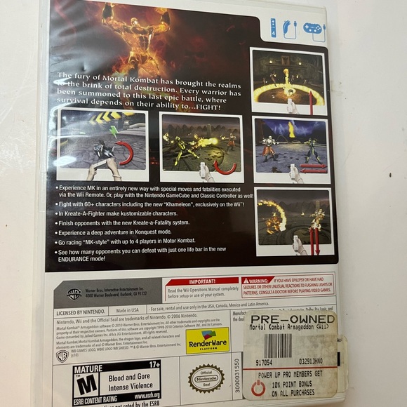 MORTAL KOMBAT ARMAGEDDON WII GAME WITH MANUAL - Picture 3 of 3
